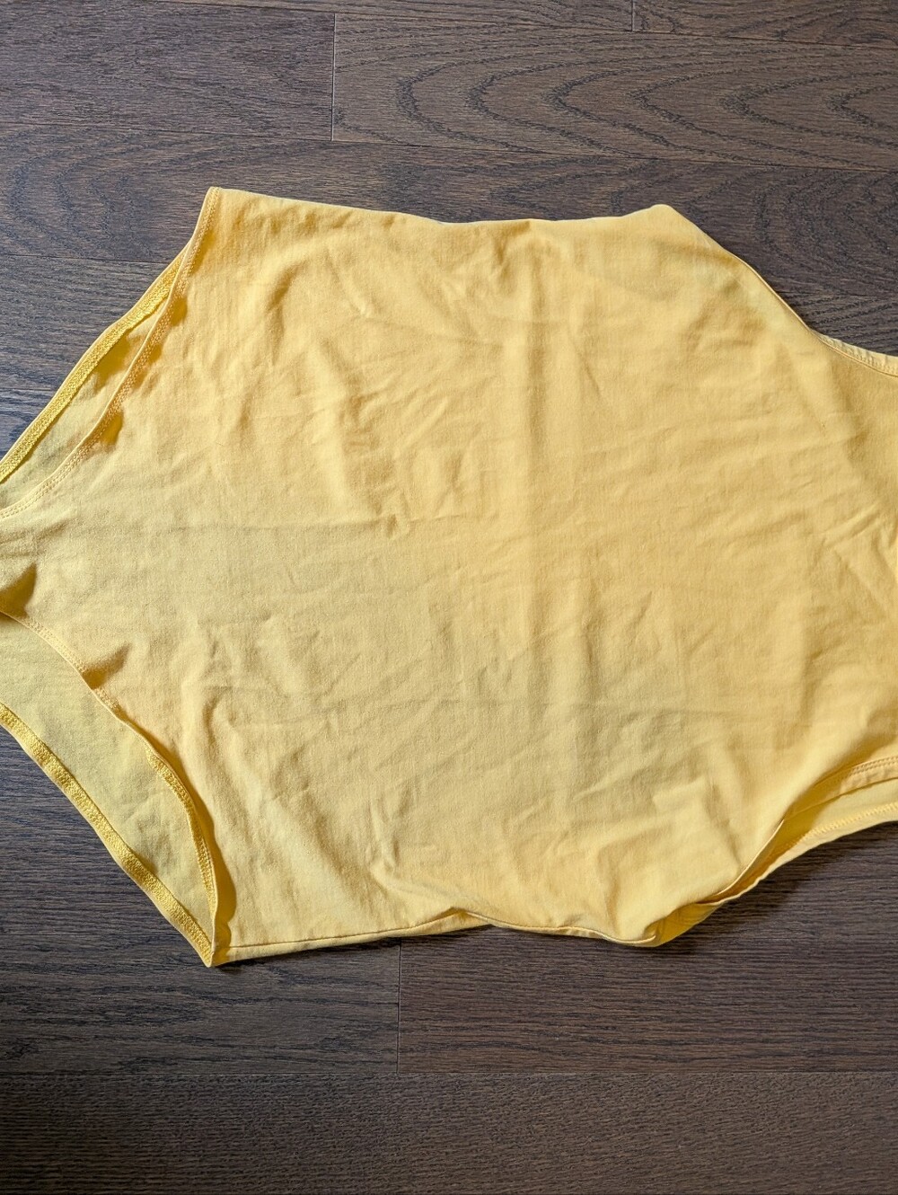 Women's Yellow High-Waist Cotton Bodysuit